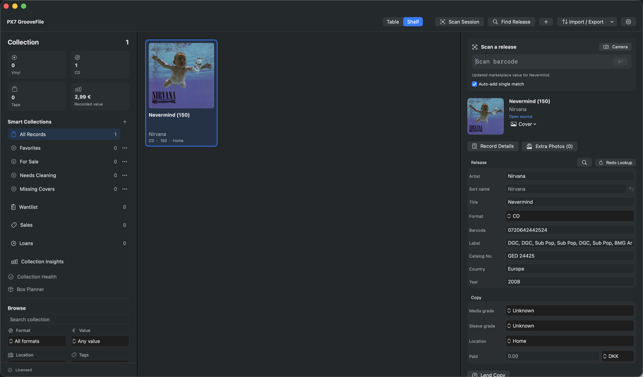 GrooveFile sample collection displayed as album covers